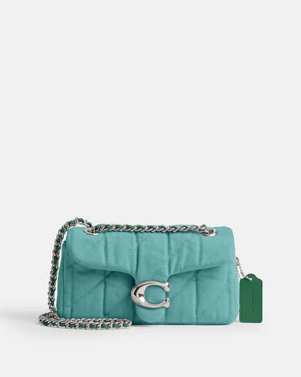 Tabby Shoulder Bag 20 With Quilting (GREEN)